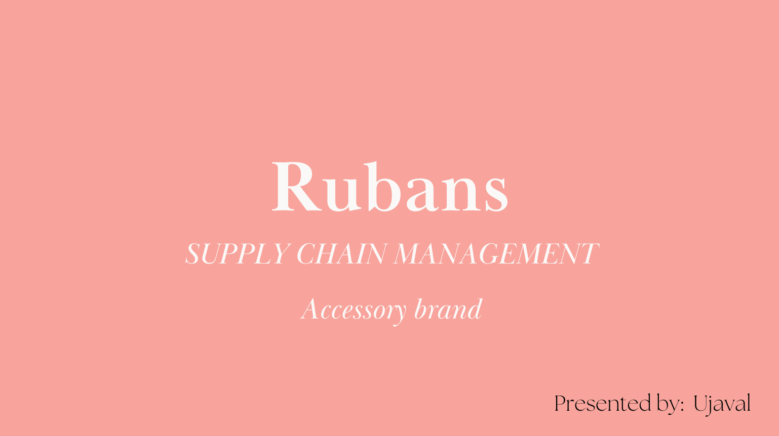 Rubans Supply Chain Manageement Image